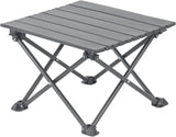 Roll-Up Camping Table, 4-Person Lightweight Portable Outdoor Table with Carry Bag for Picnics BBQ Travel (15.7”x13.7”x11” Black)