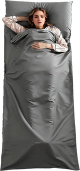 Sleeping Bag Liner Adult Sleep Sack Lightweight Portable Travel Sheets for Hotel Double Sleeping Bag Liners for Camping Backpacking Hotels
