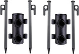 Portable Tent Holder Camping Tent Pole Holder Comes with 4 Ground Nails Tent Fixed Tube Pole Stand for Camping Fishing Hiking
