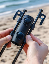 Portable Tent Holder Camping Tent Pole Holder Comes with 4 Ground Nails Tent Fixed Tube Pole Stand for Camping Fishing Hiking - Side View