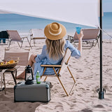 Portable Tent Holder Camping Tent Pole Holder Comes with 4 Ground Nails Tent Fixed Tube Pole Stand for Camping Fishing Hiking - Top-Down View