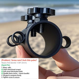 Portable Tent Holder Camping Tent Pole Holder Comes with 4 Ground Nails Tent Fixed Tube Pole Stand for Camping Fishing Hiking - 45-Degree Angle