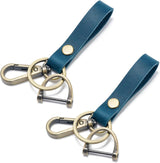 Leather Car Keychain Holder for Men and Women,Universal Keys Fob Key chains Accessories with Carabiner Clip