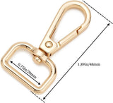 9 Pcs D Ring Swivel Lobster Claw Clasp Push Gate Snap Hooks Trigger Clips for DIY Crafts Keychain Purse Handbag Making,3/4 Inch Glod