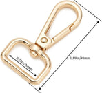 9 Pcs D Ring Swivel Lobster Claw Clasp Push Gate Snap Hooks Trigger Clips for DIY Crafts Keychain Purse Handbag Making,3/4 Inch Glod