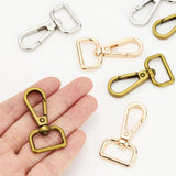 9 Pcs D Ring Swivel Lobster Claw Clasp Push Gate Snap Hooks Trigger Clips for DIY Crafts Keychain Purse Handbag Making,3/4 Inch Glod - Top-Down View