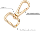 9 Pcs D Ring Swivel Lobster Claw Clasp Push Gate Snap Hooks Trigger Clips for DIY Crafts Keychain Purse Handbag Making,3/4 Inch Glod - 45-Degree Angle