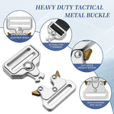 Tactical Buckle Replacement 2 pack,Metal Buckle Clip for Dog Collar, Keychain, Hunting Belt Bags - Top-Down View