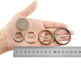 25pcs Trigger Spring O Rings Round,Metal Keychain Ring Round Carabiner Clips for Keyrings Buckle, Bags,Purses - Front View
