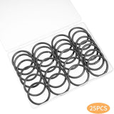 25pcs Trigger Spring O Rings Round,Metal Keychain Ring Round Carabiner Clips for Keyrings Buckle, Bags,Purses - Side View