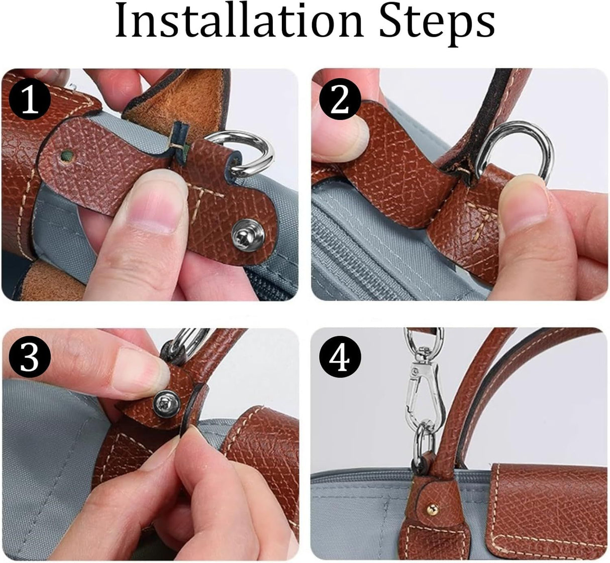 Bag Strap Suitable for Longchamp Mini Pouch, Purse Crossbody Replacement Adjustable Shoulder Strap Conversion Kit