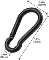 4Pcs Stainless Steel Spring Snap Hook Carabiner 304 Stainless Steel Heavy Duty Clips for Backpack Hiking Camping - Front View