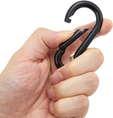 4Pcs Stainless Steel Spring Snap Hook Carabiner 304 Stainless Steel Heavy Duty Clips for Backpack Hiking Camping - Side View