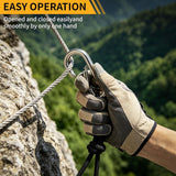 4Pcs Stainless Steel Spring Snap Hook Carabiner 304 Stainless Steel Heavy Duty Clips for Backpack Hiking Camping - Top-Down View