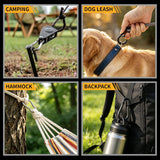 4Pcs Stainless Steel Spring Snap Hook Carabiner 304 Stainless Steel Heavy Duty Clips for Backpack Hiking Camping - 45-Degree Angle