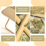 Collapsible Stool Folding Stool for Adults, Foldable Backpack Stool Portable Chair Heavy Duty Compact Travel Camping Stool with Storage Pocket, Portable Folding Seat for Fishing Hiking (Khaki, S) - 45-Degree Angle
