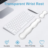 Gel Keyboard Wrist Rest Set - Ergonomic Computer Desk Pad for Typing Pain Relief, Cute Silicone Cushion for Support Hand & Arm, Comfortable Wrist Rest for Gaming Laptop Office & Home Accessories - Side View