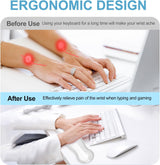 Gel Keyboard Wrist Rest Set - Ergonomic Computer Desk Pad for Typing Pain Relief, Cute Silicone Cushion for Support Hand & Arm, Comfortable Wrist Rest for Gaming Laptop Office & Home Accessories - Top-Down View