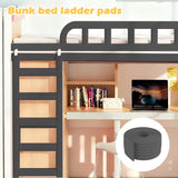 Soft Bunk Bed Ladder Pads with Cutter – Foam Step Padding & Ladder Cover for Kids’ Loft Beds, Dorm Ladders, Stairs & Edges, Easy-Cut Protective Pads for Comfortable Climbing and Home Safety (Black)