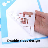72" Christmas Window Clings,Winter House Window Decals White Simple Style Reusable Non Adhesive Street Scene Border Stickers for Home Cafe Shopping Mall Glass Door Christmas Decor