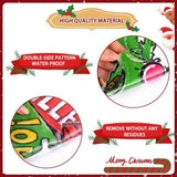 Christmas Window Clings Decorations,Extra Large Reusable Decals Rustic Curved Christmas Tree Arrow Yard Sign Stickers for Xmas Winter Holiday Home Office Party Glass Decor - 45-Degree Angle