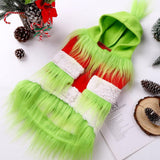Dog Christmas Outfit，Christmas Pet Clothes Green Classic Dog Hoodie Shirt Cosplay Apparel Christmas Party Cosplay Costume Pet Supplies Accessories for Small Dogs and Cats - 45-Degree Angle