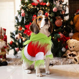 Dog Christmas Outfit，Christmas Pet Clothes Green Classic Dog Hoodie Shirt Cosplay Apparel Christmas Party Cosplay Costume Pet Supplies Accessories for Small Dogs and Cats
