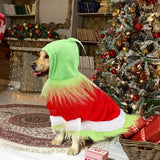 Dog Christmas Outfit，Christmas Pet Clothes Green Classic Dog Hoodie Shirt Cosplay Apparel Christmas Party Cosplay Costume Pet Supplies Accessories for Small Dogs and Cats - Close-Up Angle