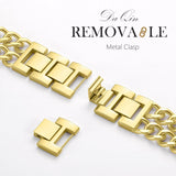 Gold Band Compatible with Apple Watch Bands for Women 40mm 42mm 38mm 41mm 44mm 45mm 46mm, Adjustable Metal Chain Link Bracelet Accessories for iWatch Band Series 11 10 9 8 7 6 5 4 3 2 1(No Case) - Top-Down View