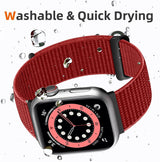 Nylon Sport Loop Compatible with Apple Watch Band 40mm 41mm 42mm 44mm 45mm 46mm 49mm, Soft Breathable Braided Wristband for iWatch Band for Women Men Series 11 10 9 8 7 6 5 4 3 2 1 SE Ultra - 45-Degree Angle