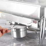 8 Pack Chafing Fuel Holder, Stainless Steel Chafe Wick Fuel Holder with Safety Cover Canned Heat Box Holder for Chafing Dish, Buffet, Barbecue, Parties - Front View
