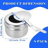 8 Pack Chafing Fuel Holder, Stainless Steel Chafe Wick Fuel Holder with Safety Cover Canned Heat Box Holder for Chafing Dish, Buffet, Barbecue, Parties - Side View