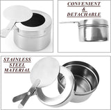 8 Pack Chafing Fuel Holder, Stainless Steel Chafe Wick Fuel Holder with Safety Cover Canned Heat Box Holder for Chafing Dish, Buffet, Barbecue, Parties - Top-Down View