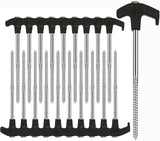 20 Pack Tent Stakes Heavy Duty, 8 Inch Tent Stakes Tent Pegs Camping Non-Rust Ground Stakes for Camping Patio, Garden, Canopies, Grassland, Outdoor (Black)