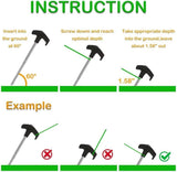 20 Pack Tent Stakes Heavy Duty, 8 Inch Tent Stakes Tent Pegs Camping Non-Rust Ground Stakes for Camping Patio, Garden, Canopies, Grassland, Outdoor (Black) - 45-Degree Angle