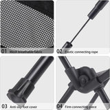 Portable Camping Chair Lightweight Foldable Outdoor Chair for Hiking Camp Backpacking Lawn Beach Fishing Picnic with Carry Bag (Black) - Top-Down View
