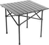 Portable Camping Table Folding Side Table Aluminum Lightweight Table with Carry Bag for Outdoor Cooking Hiking Picnics BBQ Travel (Black)