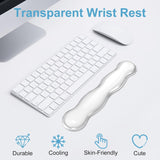 Gel Keyboard Wrist Rest - Ergonomic Computer Desk Pad for Typing Pain Relief, Cute Silicone Cushion for Support Hand & Arm, Comfortable Wrist Rest for Gaming Laptop Office & Home Accessories - Side View