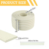 Soft Bunk Bed Ladder Pads with Cutter – Foam Step Padding & Ladder Cover for Kids’ Loft Beds, Dorm Ladders, Stairs & Edges, Easy-Cut Protective Pads for Comfortable Climbing and Home Safety (White) - Front View