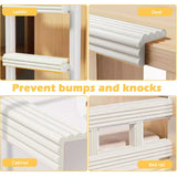 Soft Bunk Bed Ladder Pads with Cutter – Foam Step Padding & Ladder Cover for Kids’ Loft Beds, Dorm Ladders, Stairs & Edges, Easy-Cut Protective Pads for Comfortable Climbing and Home Safety (White) - 45-Degree Angle