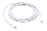 MFi Certified iPhone USB-C to Lightning Fast Charging Cable - 1M + 2M Combo Pack - Apple Compatible Charger Cord for iPhone 14/13/12/11 - White - 45-Degree Angle