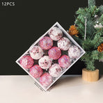 Christmas Balls Ornaments 12-Pack - 6cm Shatterproof Christmas Tree Decorations for Holiday Party Home Decor - Matte Pink