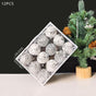 Christmas Balls Ornaments 12-Pack - 6cm Shatterproof Christmas Tree Decorations for Holiday Party Home Decor - Matte White Gray