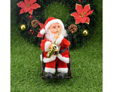 2024 Christmas Playing Saxophone Santa Claus in Chair with Music Electric Funny Santa Decoration Christmas Gifts - Top-Down View