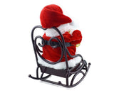 2024 Christmas Playing Saxophone Santa Claus in Chair with Music Electric Funny Santa Decoration Christmas Gifts