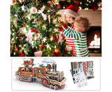 3D Christmas Train Jigsaw Puzzles Jigsaw Express for Christmas Birthday and Valentine Gift - Top-Down View