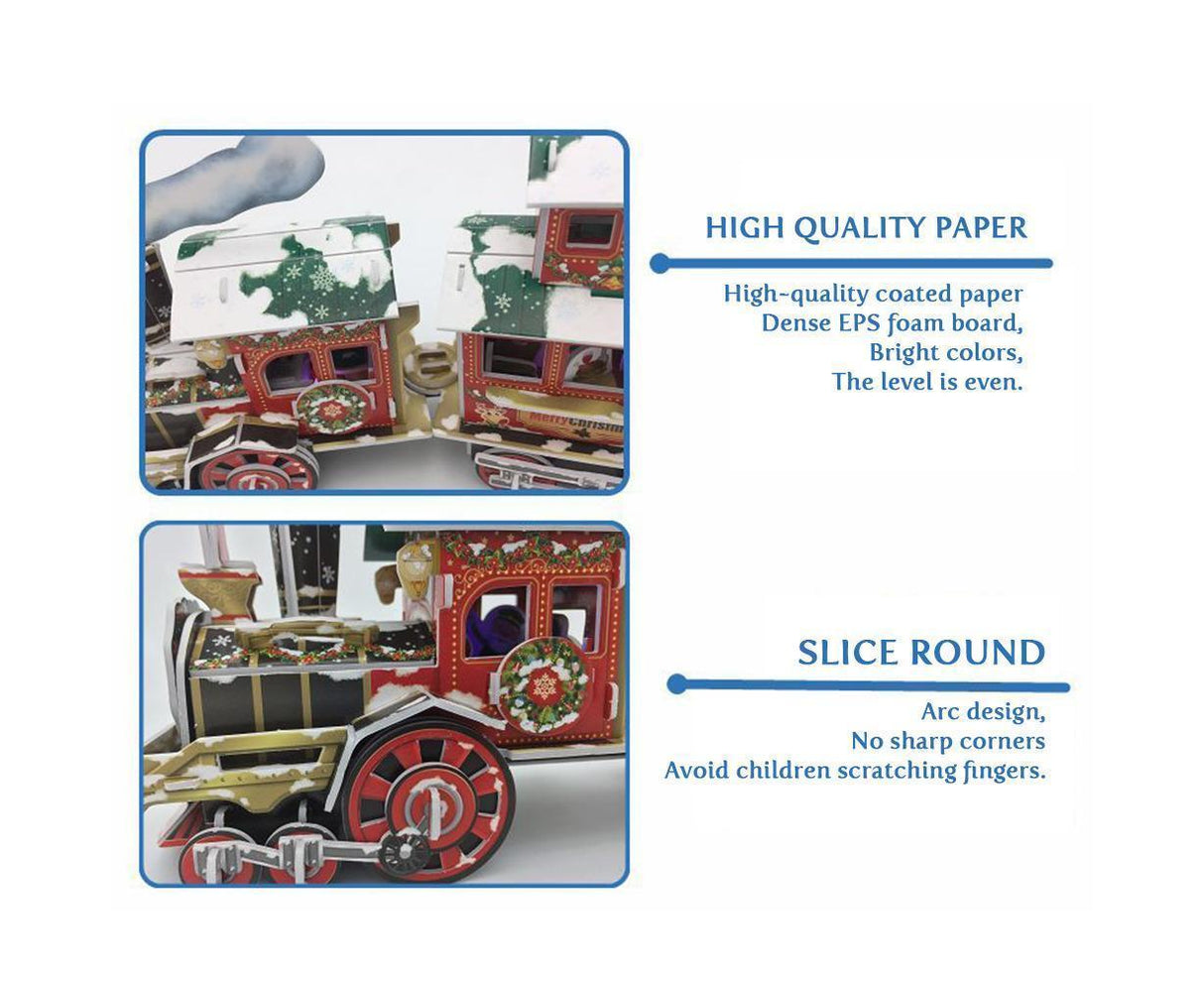 3D Christmas Train Jigsaw Puzzles Jigsaw Express for Christmas Birthday and Valentine Gift