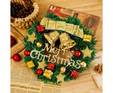 Artificial Christmas Wreath with Lights, Battery Operated Christmas Wreaths for Front Door,Christmas Decorations for Indoor and Outdoor - 30CM