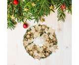 Christmas Ball Wreath Artificial Christmas Wreath Garland Decoration Home Party Decor Xmas Front Door Decorative Hanging - gold - 30cm