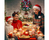 Christmas Wreath for Car, Truck or Festival Decoration LED Artificial Christmas Car Wreath - 25cm - Side View
